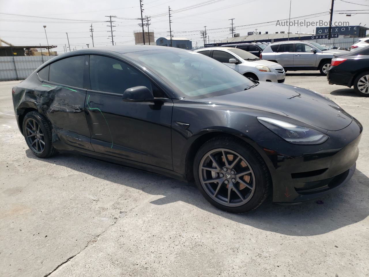 2021 Tesla Model 3  Black vin: 5YJ3E1EAXMF026621