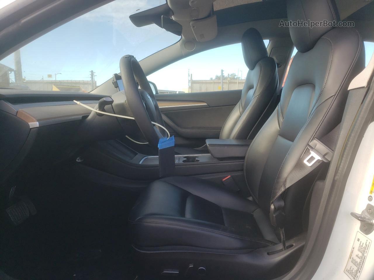 2021 Tesla Model 3  White vin: 5YJ3E1EAXMF029079