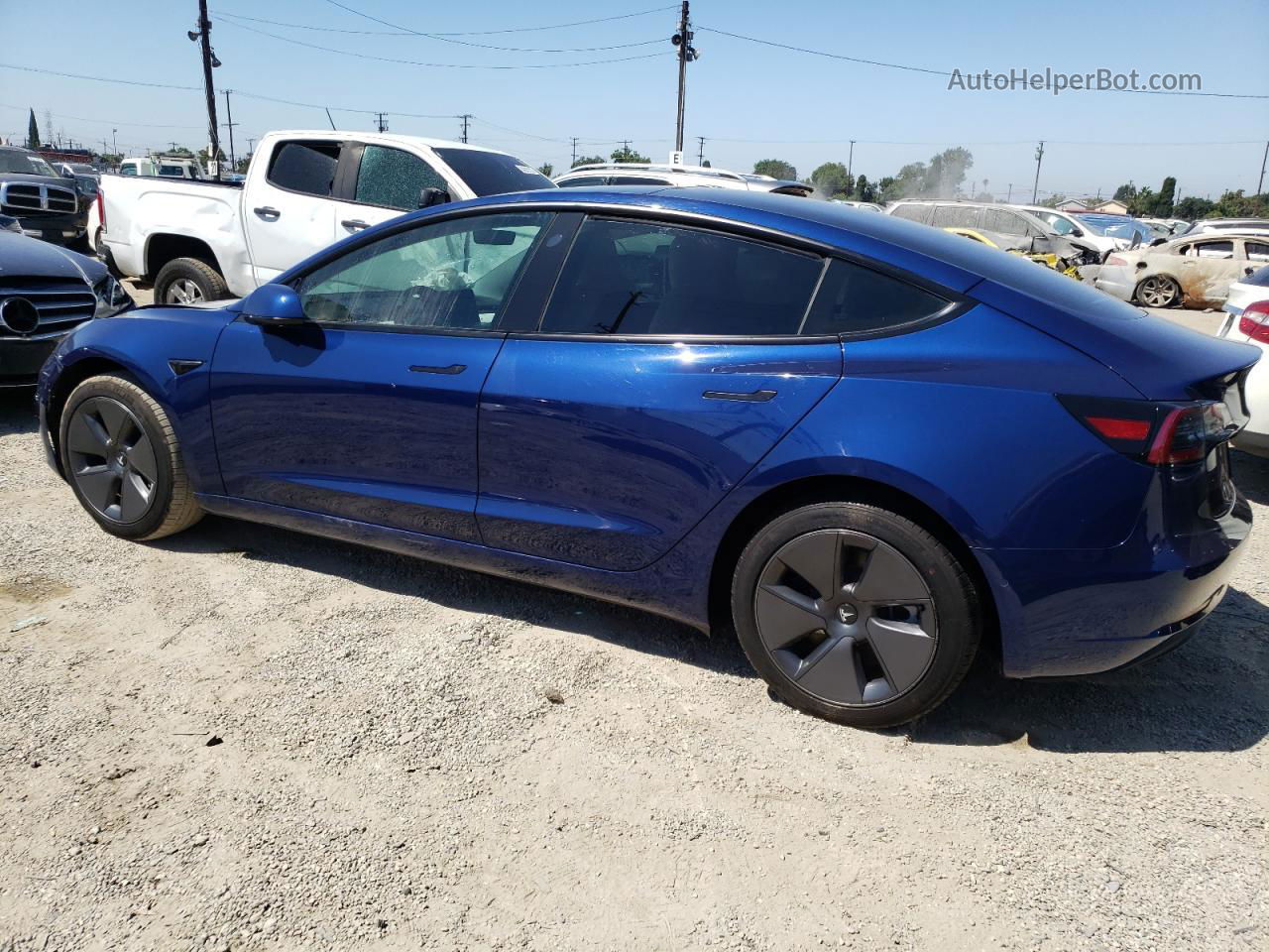 2021 Tesla Model 3  Blue vin: 5YJ3E1EAXMF046173