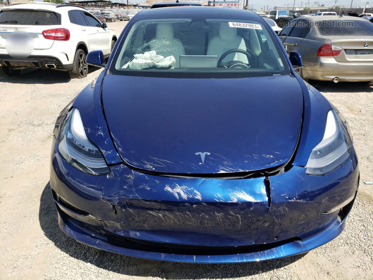 2021 Tesla Model 3  Blue vin: 5YJ3E1EAXMF046173