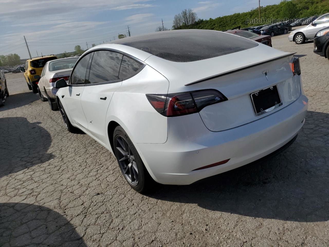 2021 Tesla Model 3  White vin: 5YJ3E1EAXMF058016