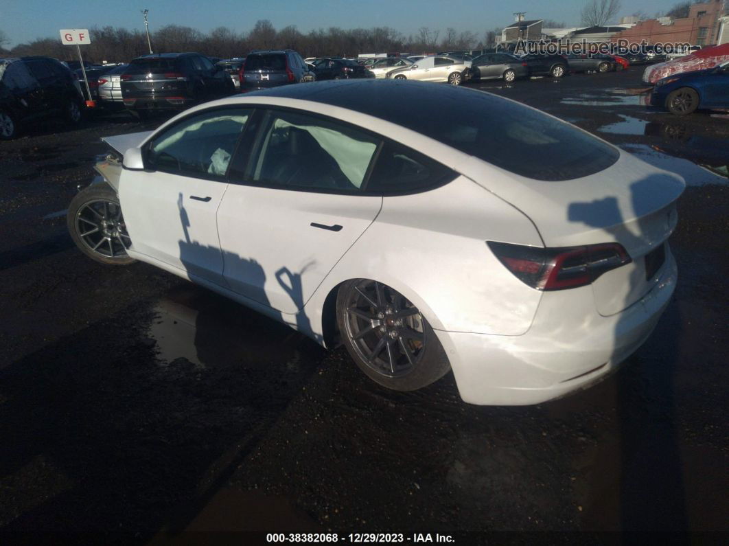 2021 Tesla Model 3 Standard Range Plus Rear-wheel Drive White vin: 5YJ3E1EAXMF064415