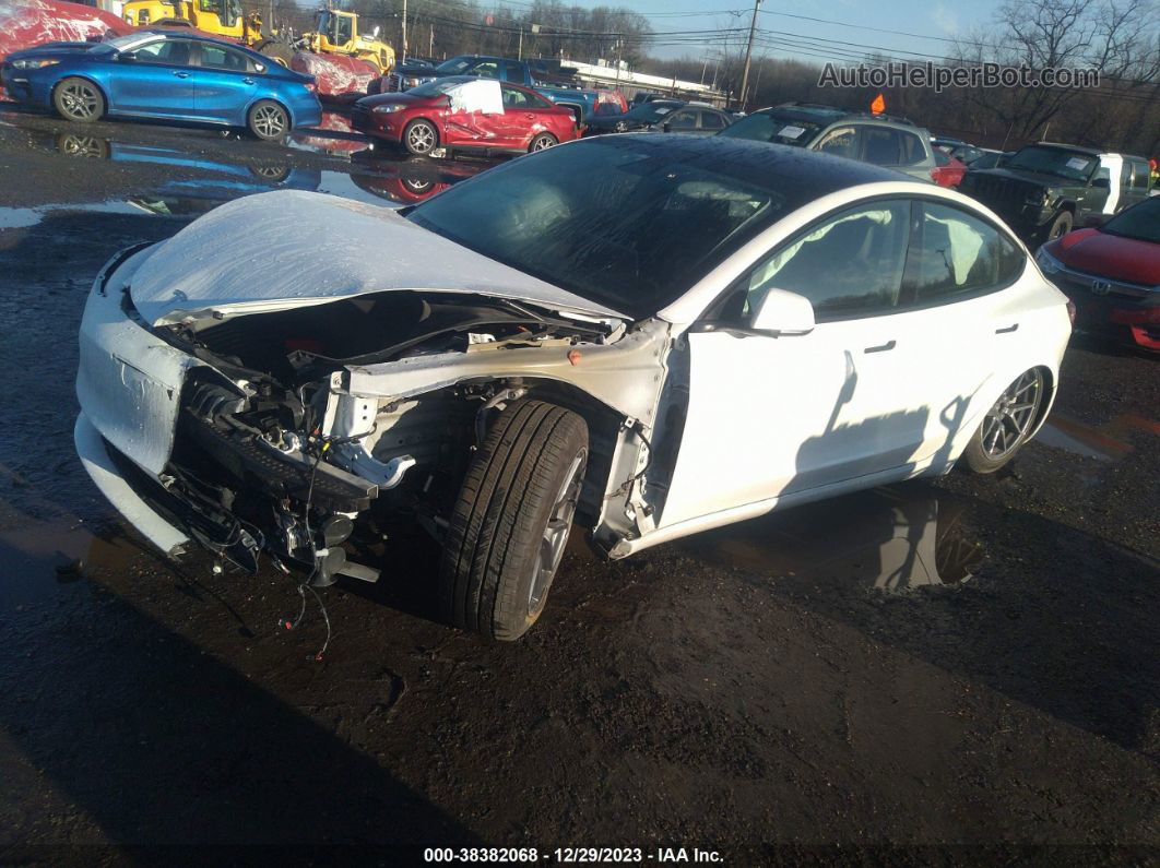 2021 Tesla Model 3 Standard Range Plus Rear-wheel Drive White vin: 5YJ3E1EAXMF064415