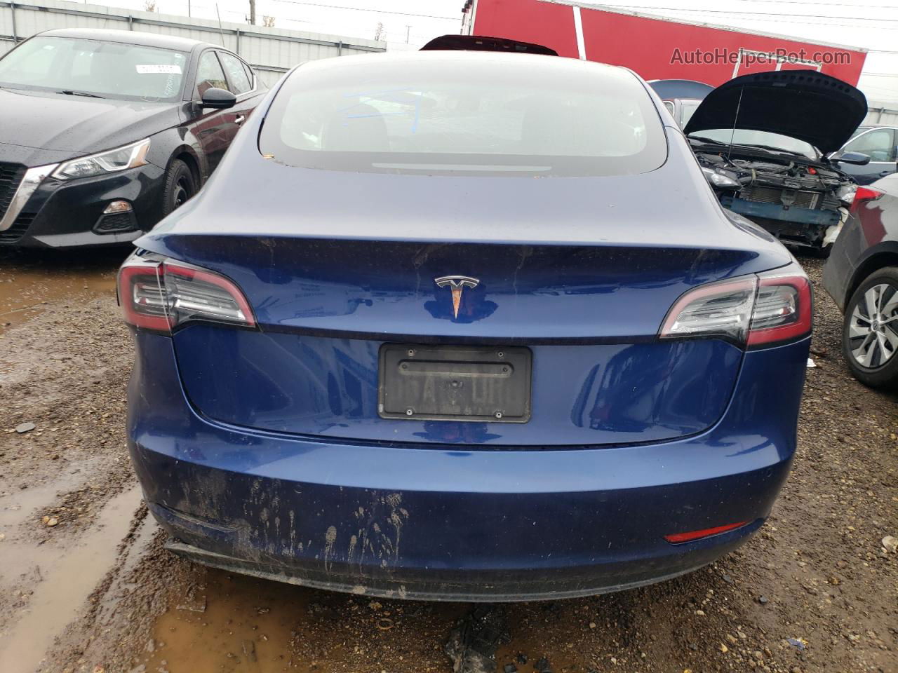 2021 Tesla Model 3  Синий vin: 5YJ3E1EAXMF081991