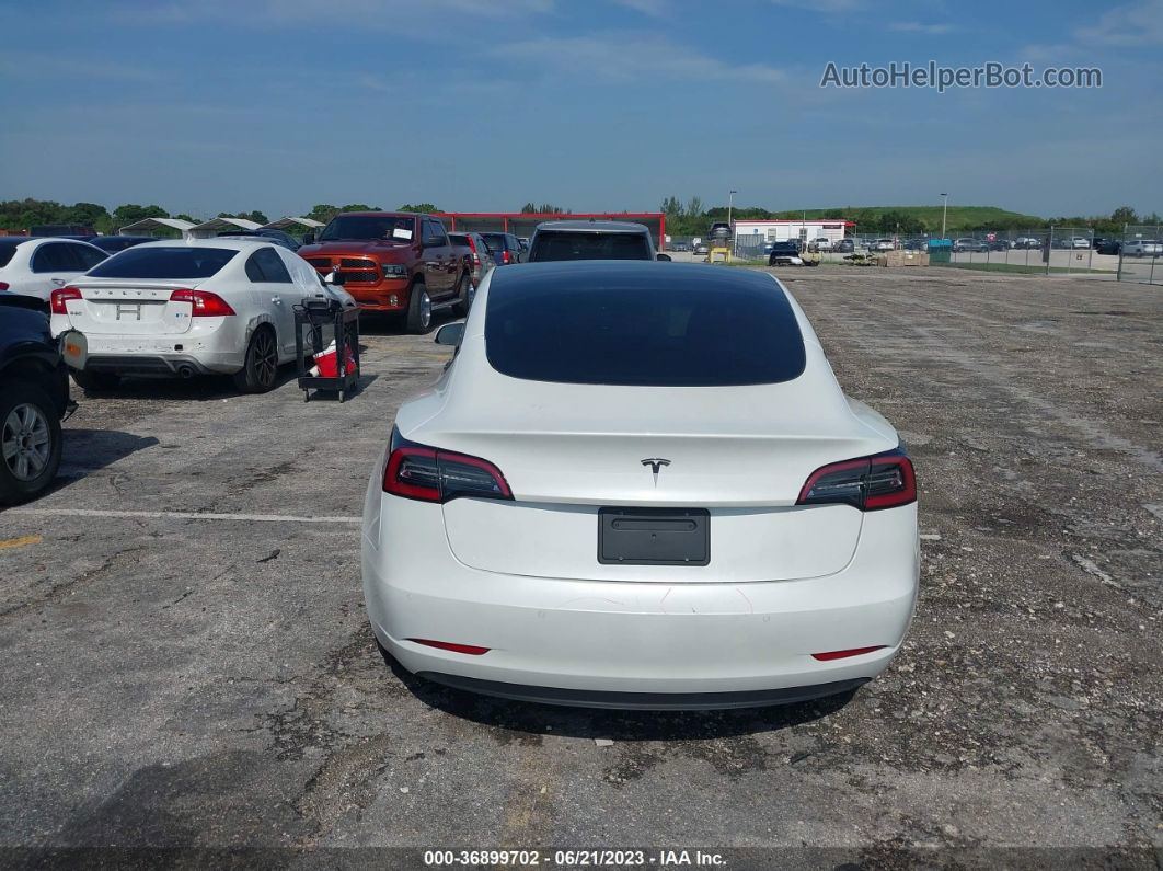 2021 Tesla Model 3 Standard Range Plus White vin: 5YJ3E1EAXMF084437