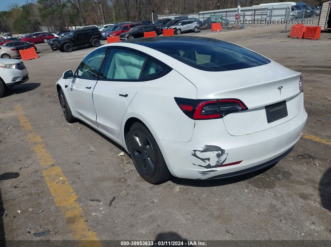 2021 Tesla Model 3 Standard Range Plus Rear-wheel Drive White vin: 5YJ3E1EAXMF085121