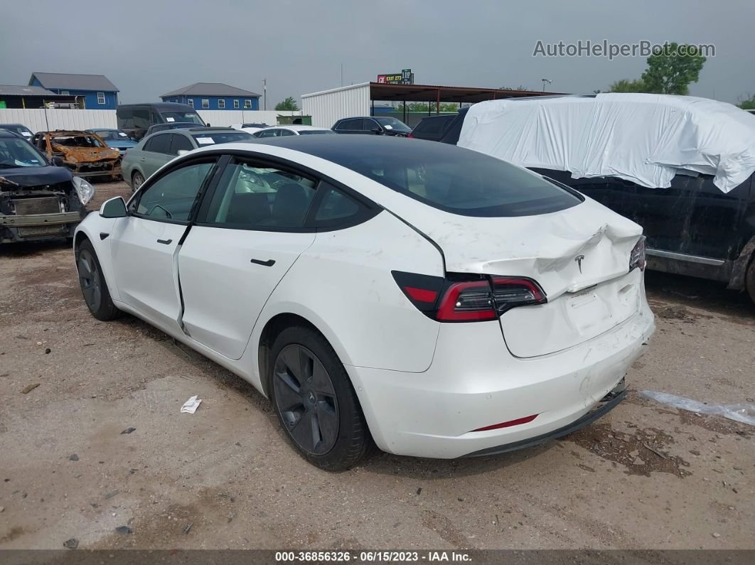 2021 Tesla Model 3 Standard Range Plus Rear-wheel Drive Белый vin: 5YJ3E1EAXMF098130
