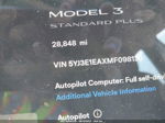 2021 Tesla Model 3 Standard Range Plus Rear-wheel Drive White vin: 5YJ3E1EAXMF098130