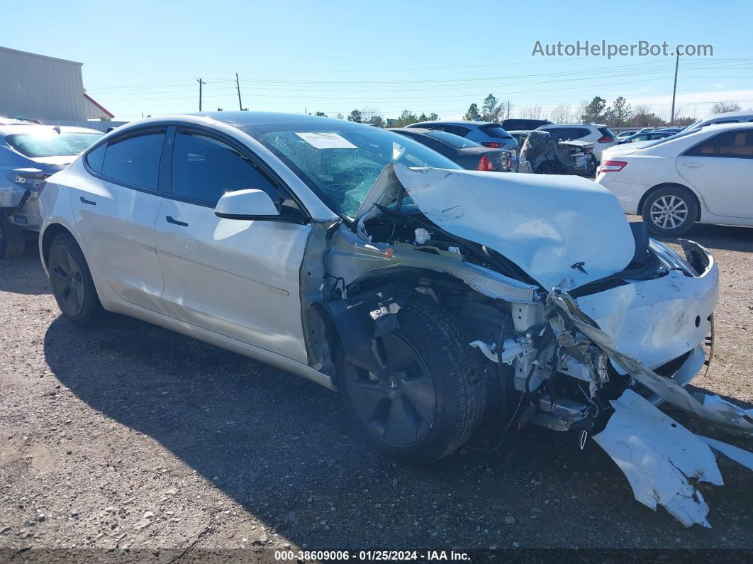 2021 Tesla Model 3 Standard Range Plus Rear-wheel Drive White vin: 5YJ3E1EAXMF100314