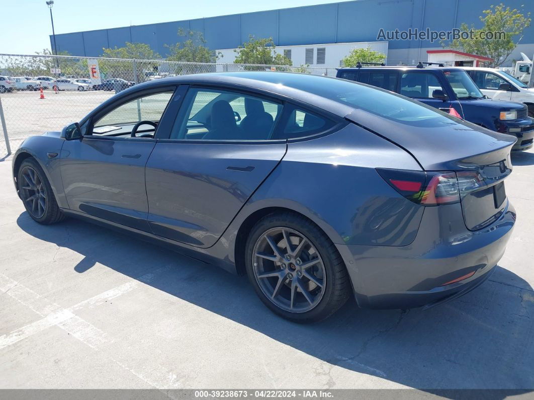 2021 Tesla Model 3 Standard Range Plus Rear-wheel Drive Gray vin: 5YJ3E1EAXMF837061