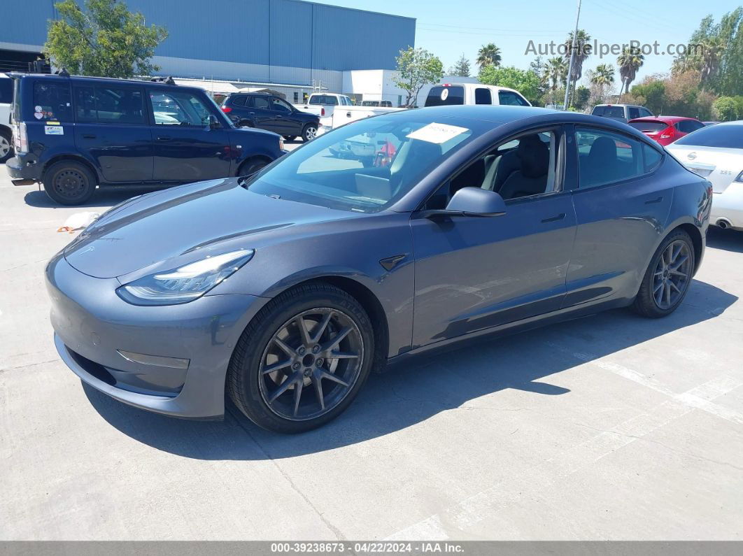 2021 Tesla Model 3 Standard Range Plus Rear-wheel Drive Серый vin: 5YJ3E1EAXMF837061