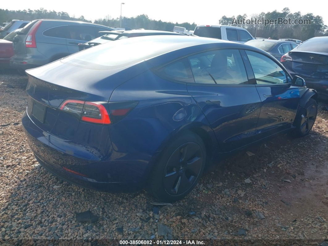 2021 Tesla Model 3 Standard Range Plus Rear-wheel Drive Синий vin: 5YJ3E1EAXMF850845