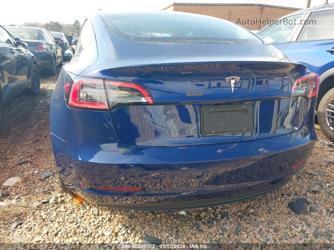 2021 Tesla Model 3 Standard Range Plus Rear-wheel Drive Синий vin: 5YJ3E1EAXMF850845