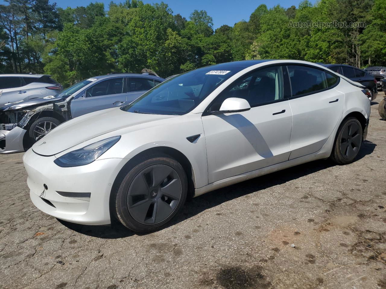 2021 Tesla Model 3  Белый vin: 5YJ3E1EAXMF854281