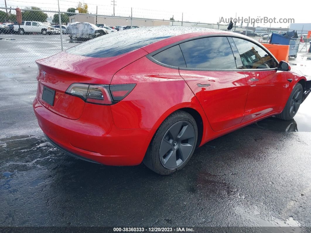 2021 Tesla Model 3 Standard Range Plus Rear-wheel Drive Красный vin: 5YJ3E1EAXMF868259