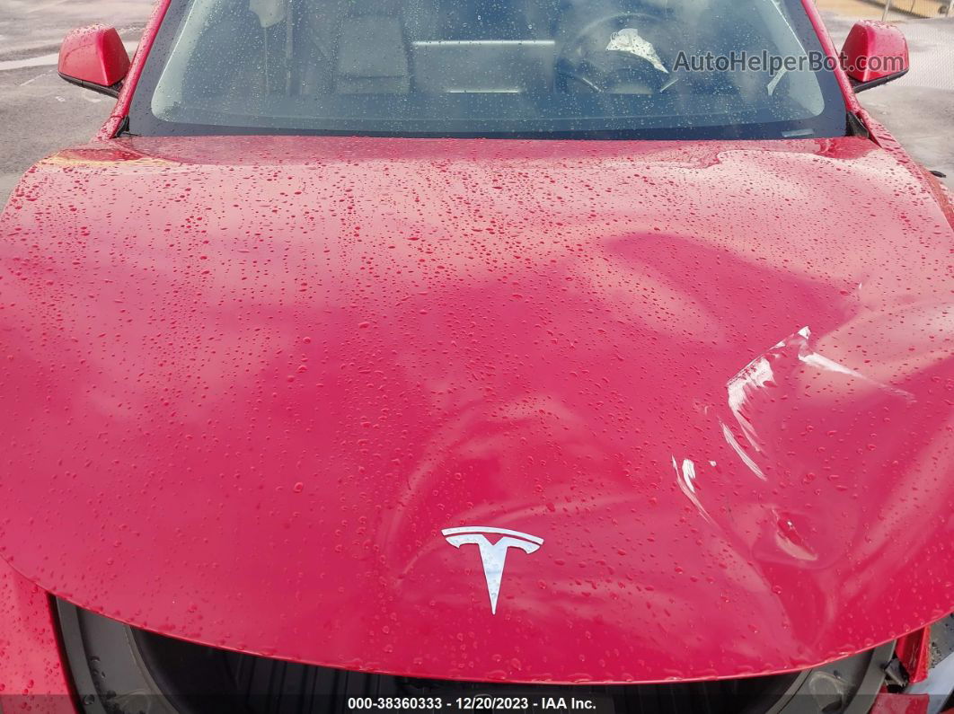 2021 Tesla Model 3 Standard Range Plus Rear-wheel Drive Red vin: 5YJ3E1EAXMF868259