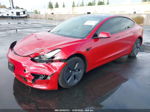 2021 Tesla Model 3 Standard Range Plus Rear-wheel Drive Red vin: 5YJ3E1EAXMF868259