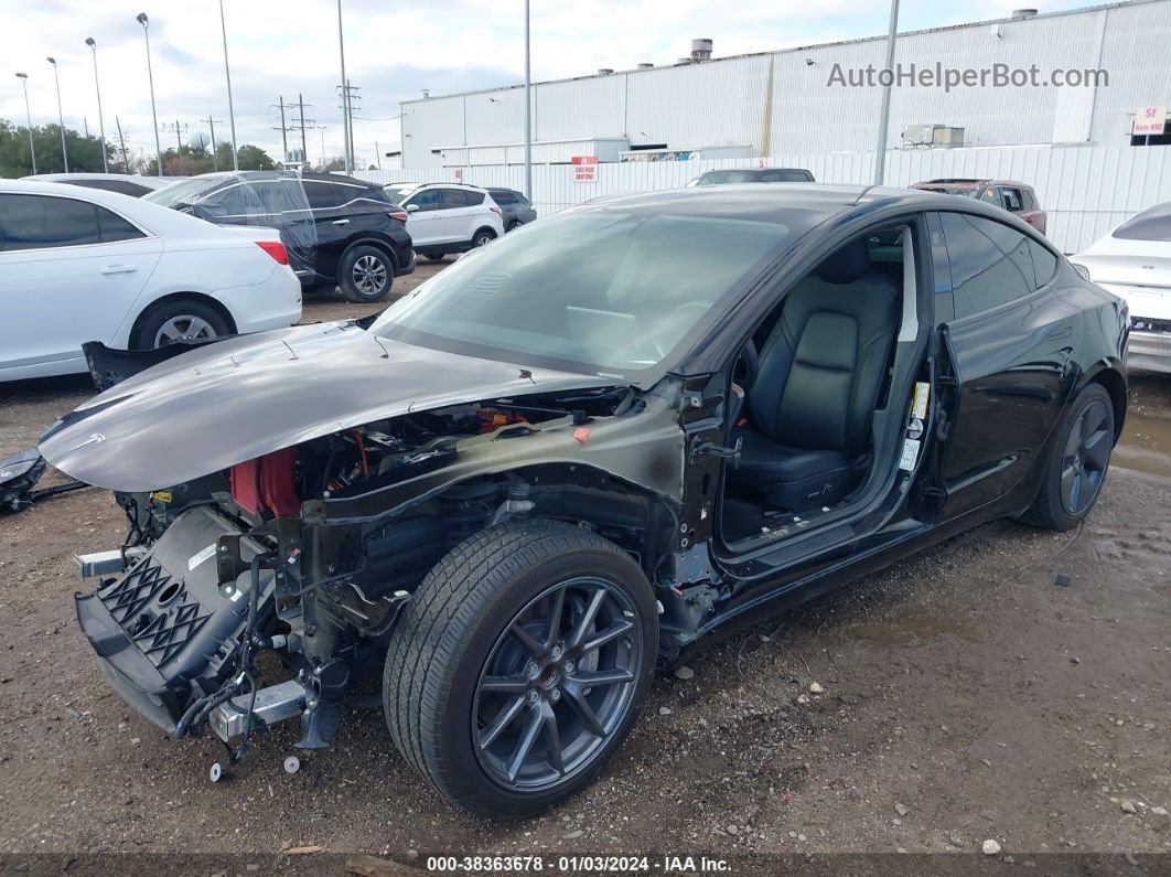 2021 Tesla Model 3 Standard Range Plus Rear-wheel Drive Black vin: 5YJ3E1EAXMF906072
