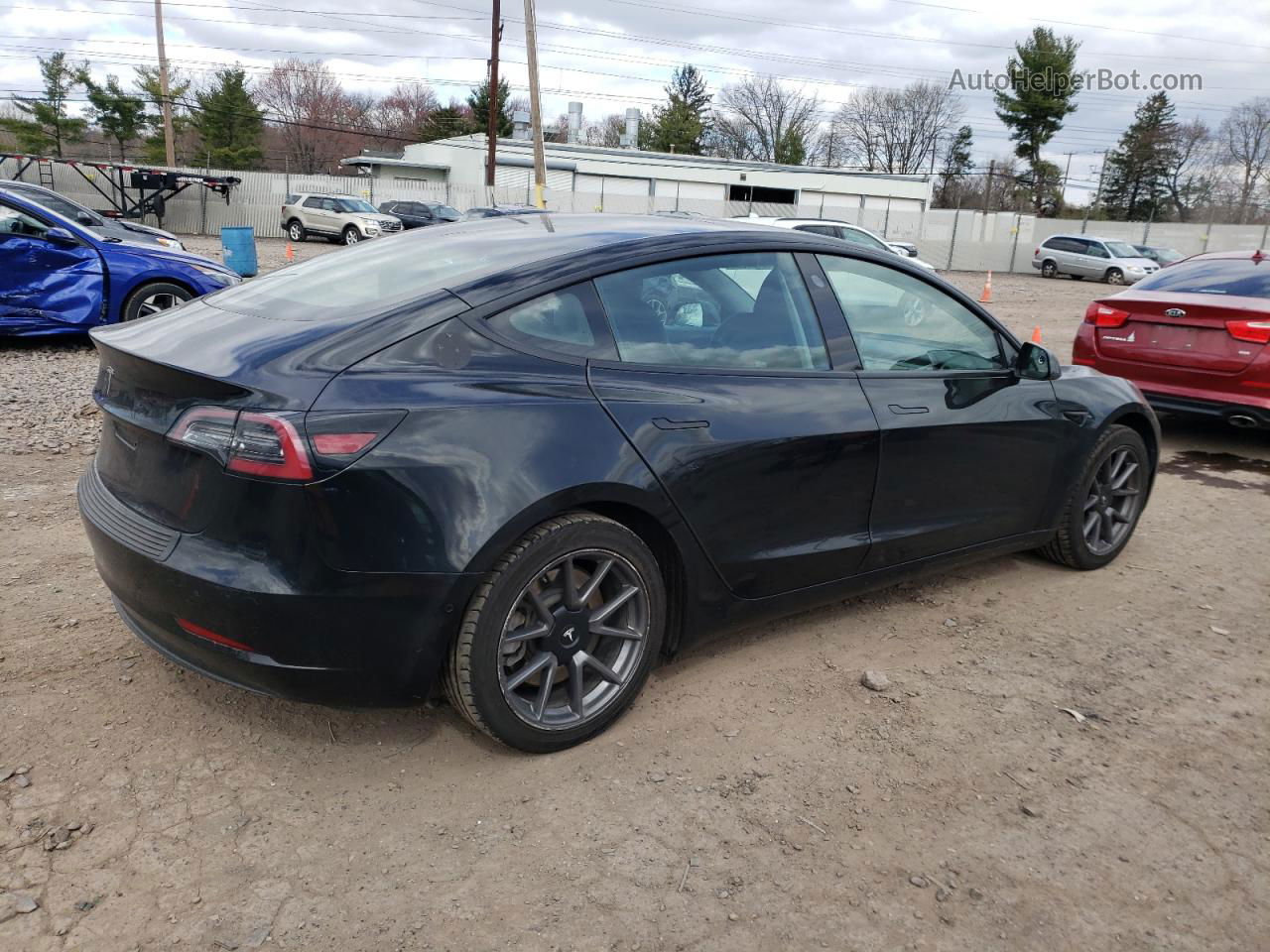 2021 Tesla Model 3  Black vin: 5YJ3E1EAXMF915144
