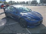 2021 Tesla Model 3 Standard Range Plus Rear-wheel Drive Blue vin: 5YJ3E1EAXMF943140