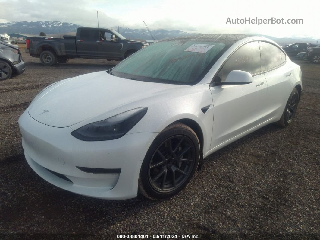 2021 Tesla Model 3 Standard Range Plus Rear-wheel Drive Белый vin: 5YJ3E1EAXMF986974