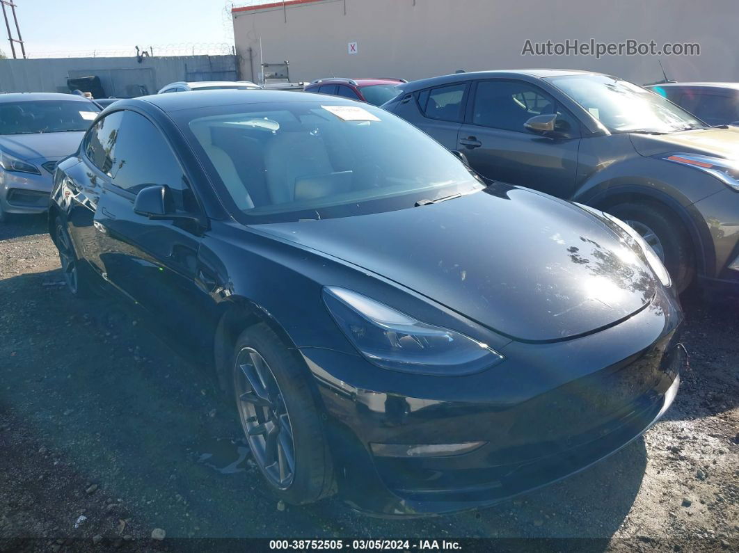 2021 Tesla Model 3 Standard Range Plus Rear-wheel Drive Черный vin: 5YJ3E1EAXMF987350