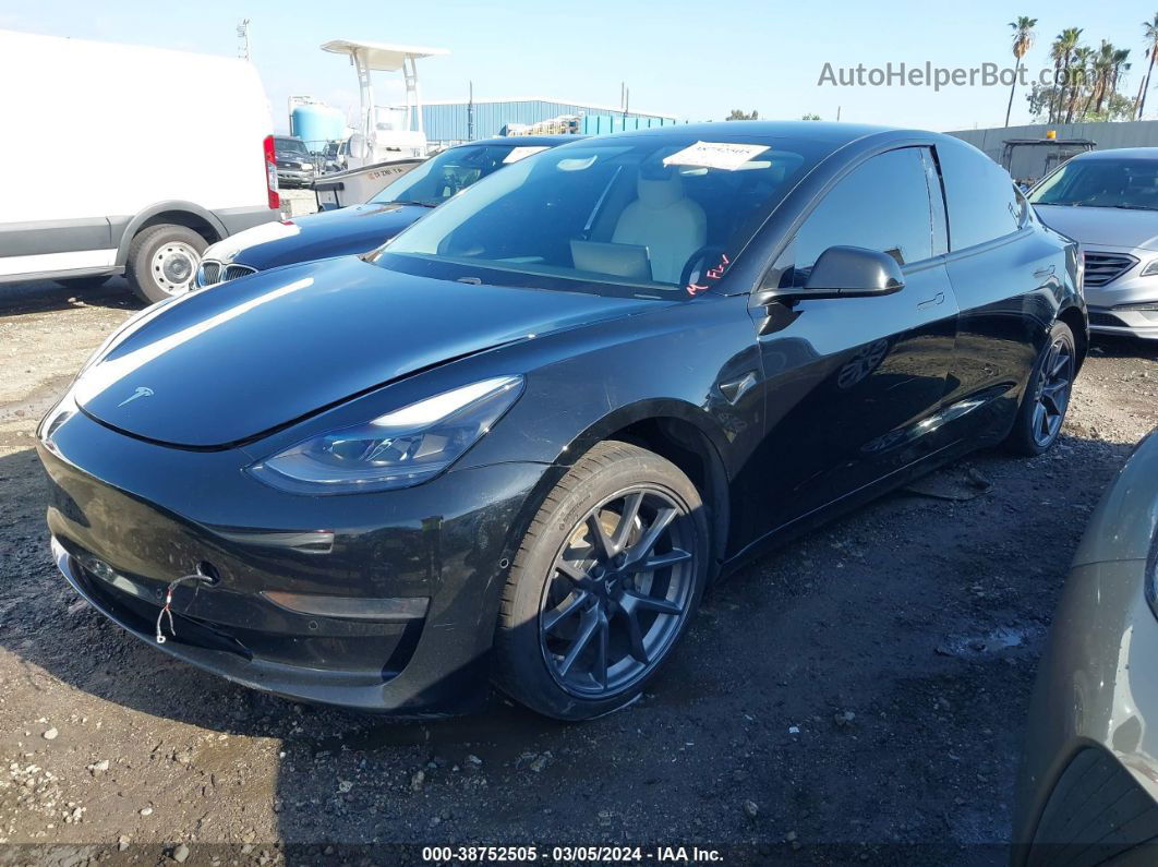 2021 Tesla Model 3 Standard Range Plus Rear-wheel Drive Black vin: 5YJ3E1EAXMF987350