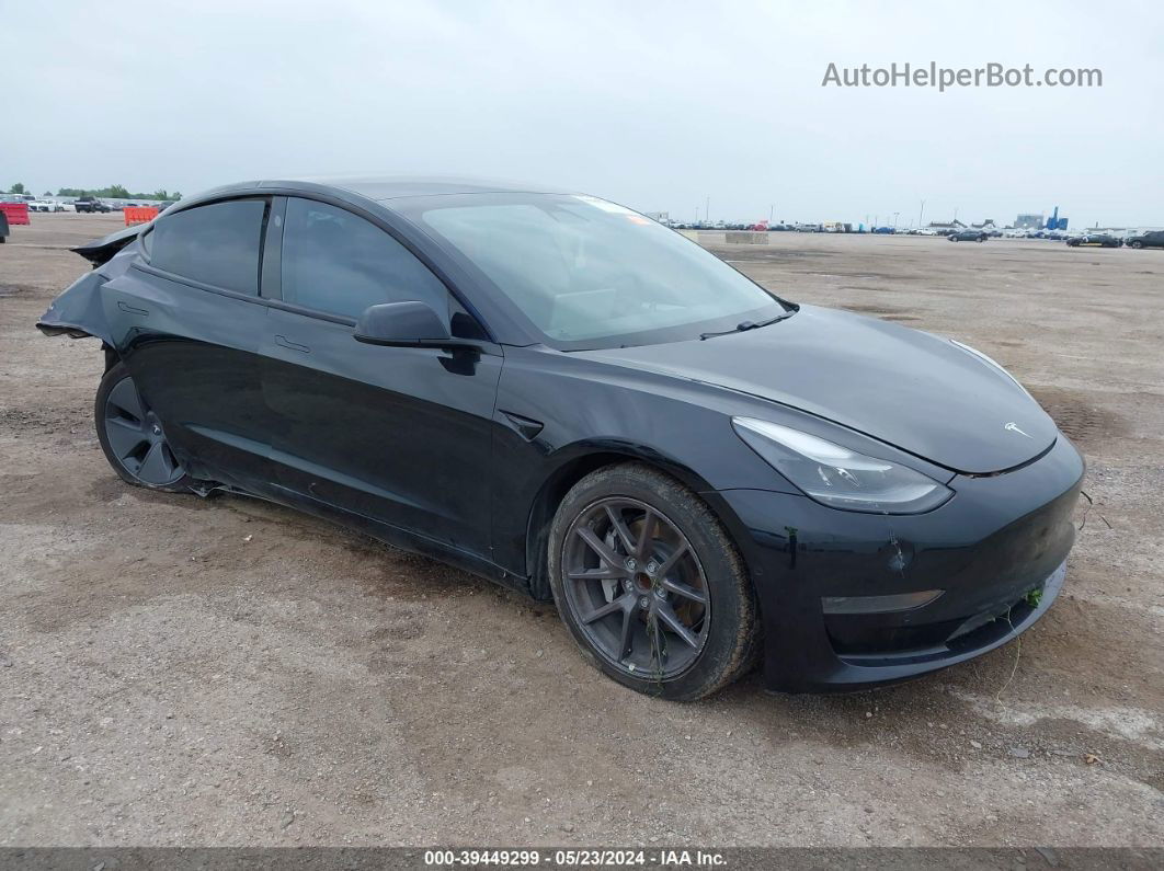 2021 Tesla Model 3 Standard Range Plus Rear-wheel Drive Черный vin: 5YJ3E1EAXMF994184