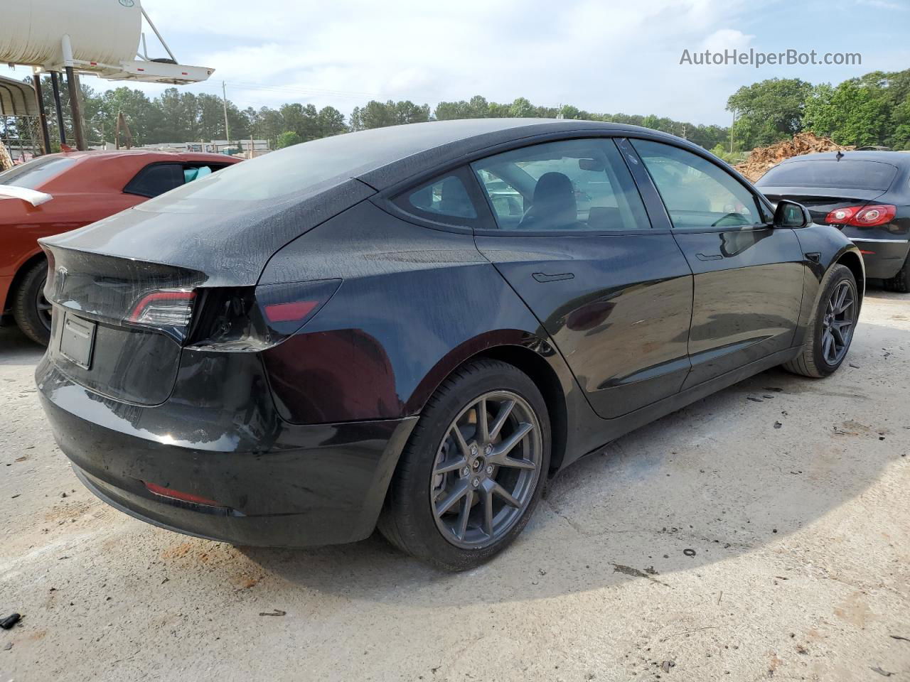 2022 Tesla Model 3  Black vin: 5YJ3E1EAXNF187665