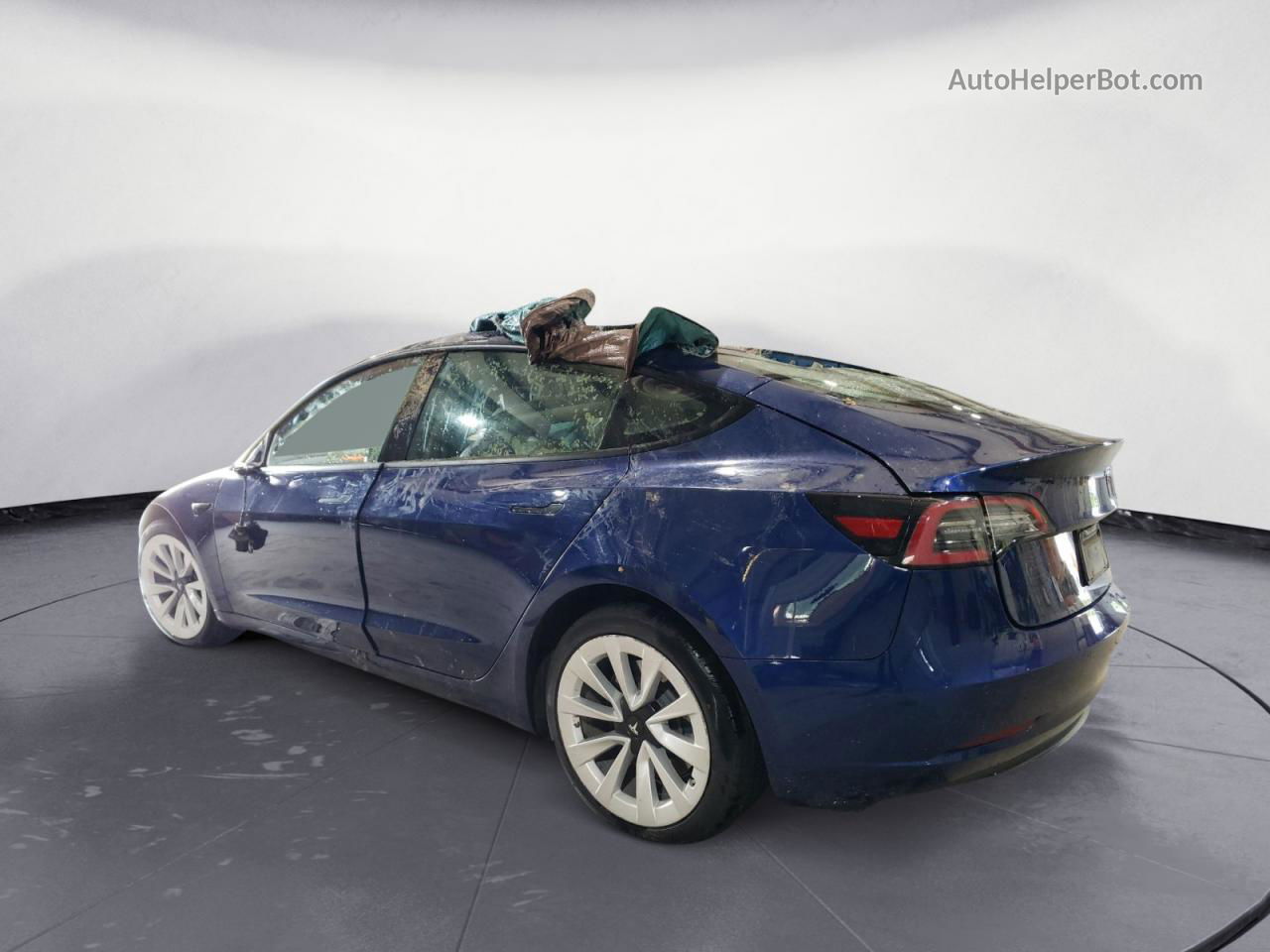 2022 Tesla Model 3  Blue vin: 5YJ3E1EAXNF191487