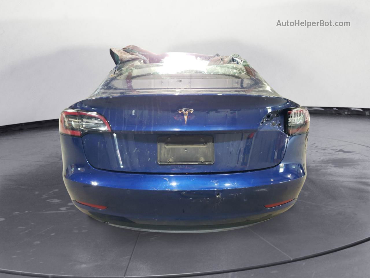 2022 Tesla Model 3  Blue vin: 5YJ3E1EAXNF191487