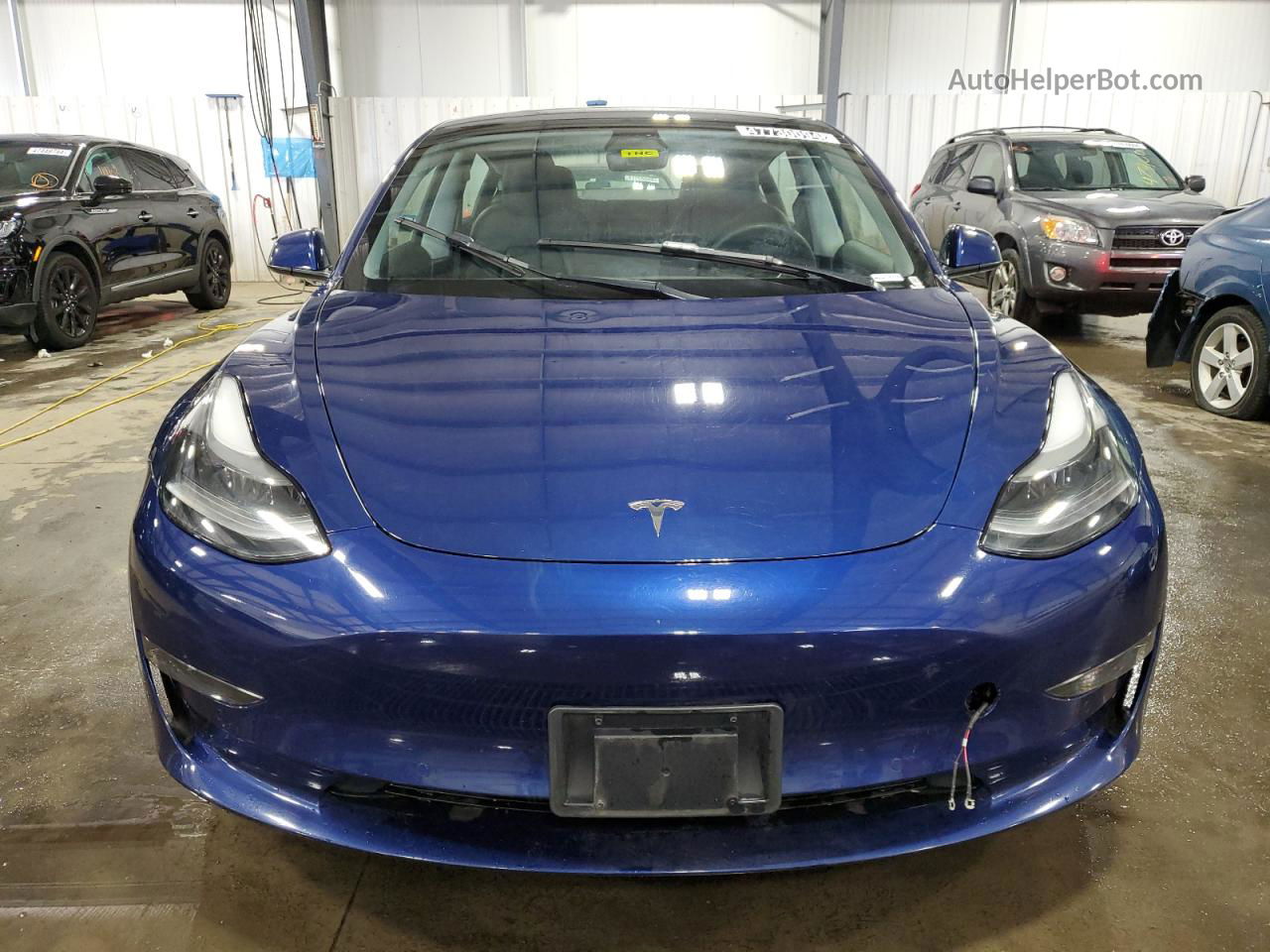 2022 Tesla Model 3 Blue vin: 5YJ3E1EAXNF192087