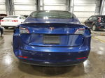 2022 Tesla Model 3 Blue vin: 5YJ3E1EAXNF192087