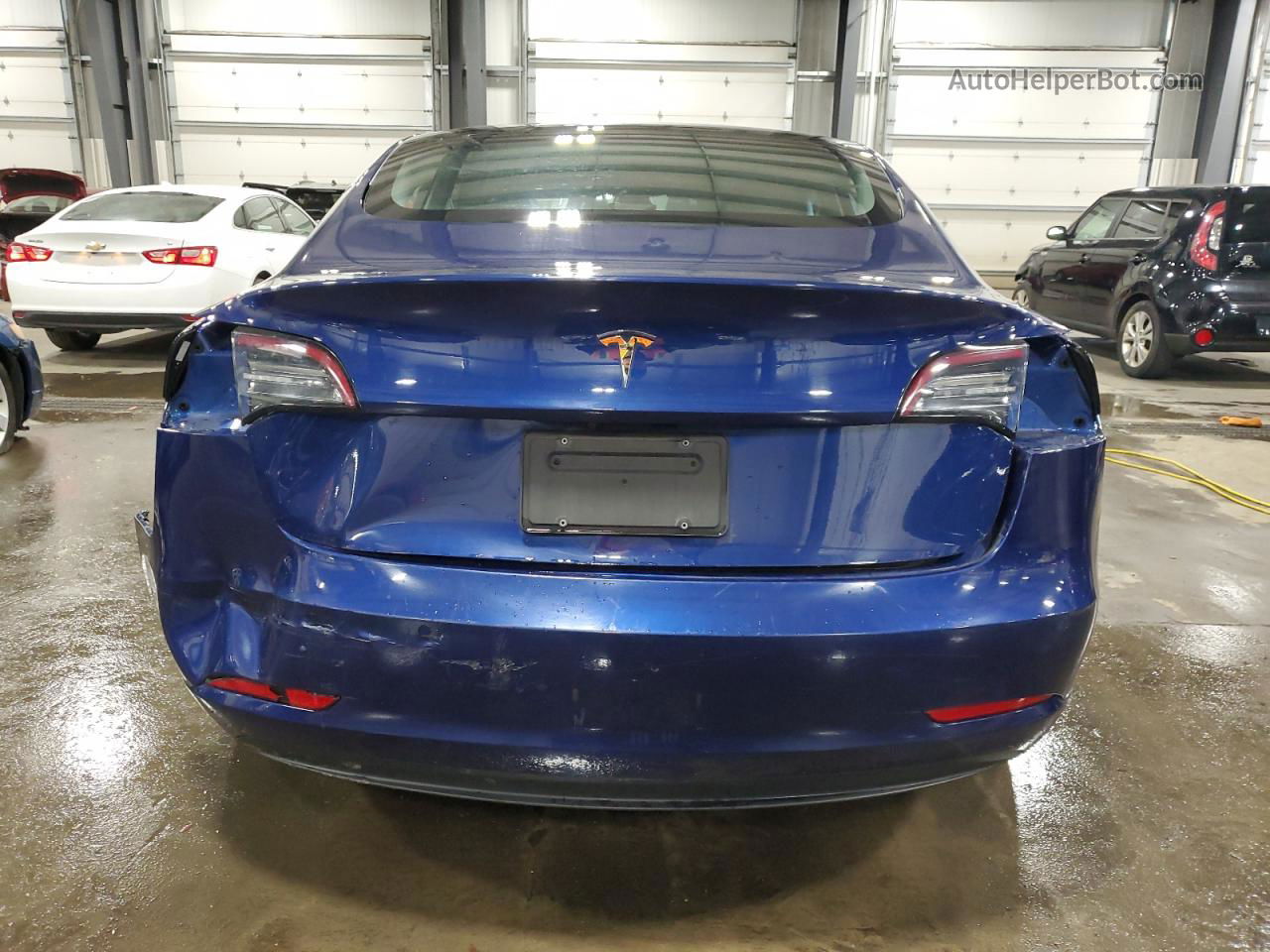 2022 Tesla Model 3 Синий vin: 5YJ3E1EAXNF192087