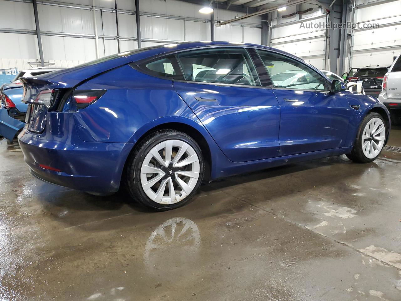 2022 Tesla Model 3 Синий vin: 5YJ3E1EAXNF192087