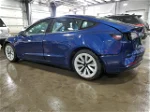 2022 Tesla Model 3 Blue vin: 5YJ3E1EAXNF192087