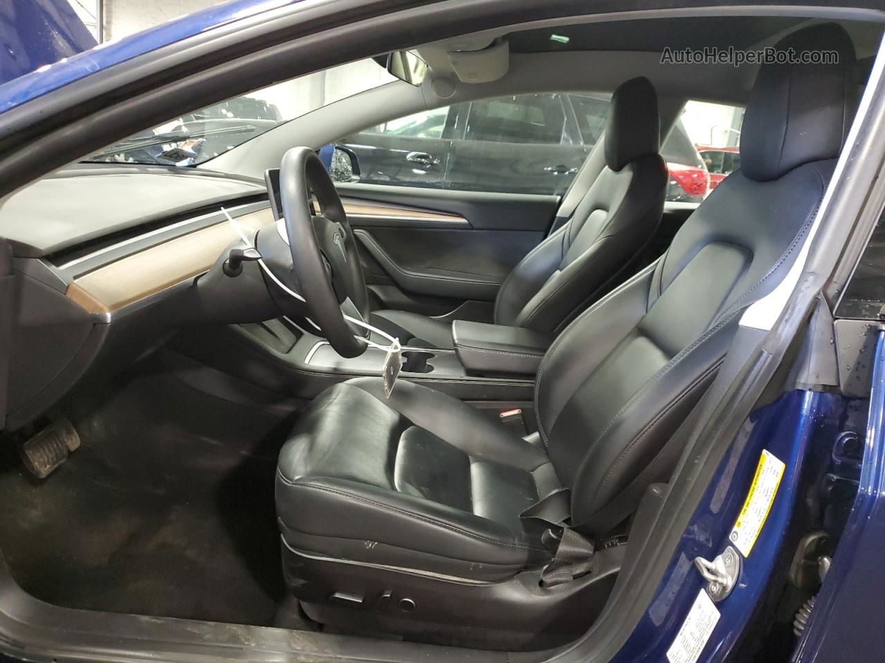 2022 Tesla Model 3 Blue vin: 5YJ3E1EAXNF192087