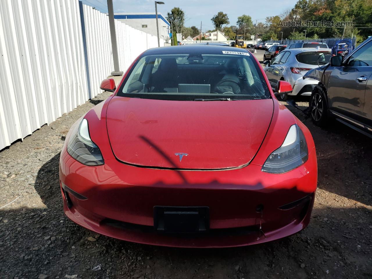 2022 Tesla Model 3  Red vin: 5YJ3E1EAXNF288334