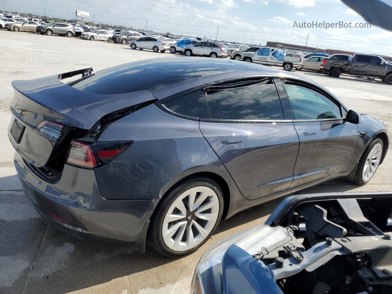 2022 Tesla Model 3  Charcoal vin: 5YJ3E1EAXNF312759