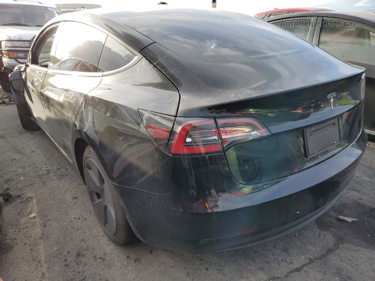 2022 Tesla Model 3  Black vin: 5YJ3E1EAXNF357149