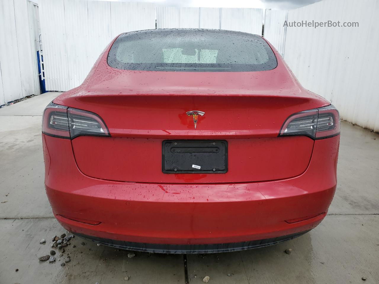 2022 Tesla Model 3  Red vin: 5YJ3E1EAXNF368622