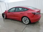 2022 Tesla Model 3  Red vin: 5YJ3E1EAXNF368622