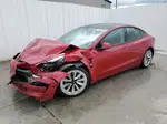 2022 Tesla Model 3  Red vin: 5YJ3E1EAXNF368622