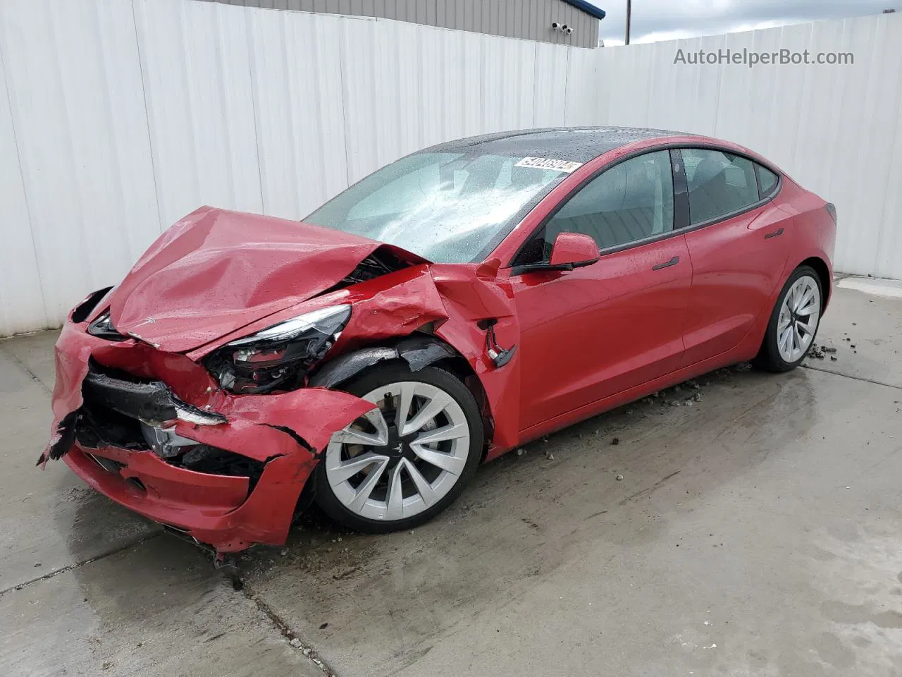 2022 Tesla Model 3  Red vin: 5YJ3E1EAXNF368622