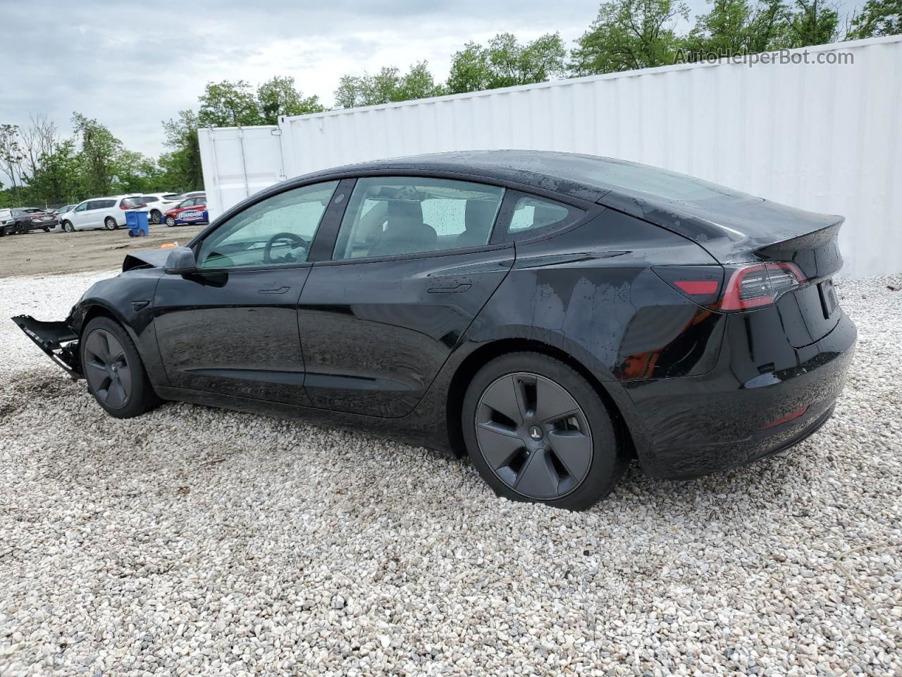 2022 Tesla Model 3  Black vin: 5YJ3E1EAXNF368751