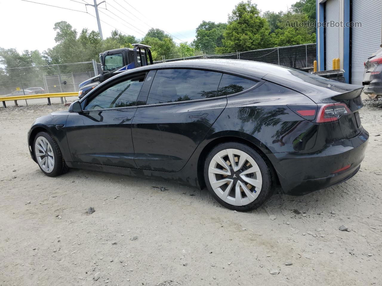 2022 Tesla Model 3  Black vin: 5YJ3E1EAXNF369687