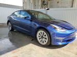 2022 Tesla Model 3  Blue vin: 5YJ3E1EAXNF369852