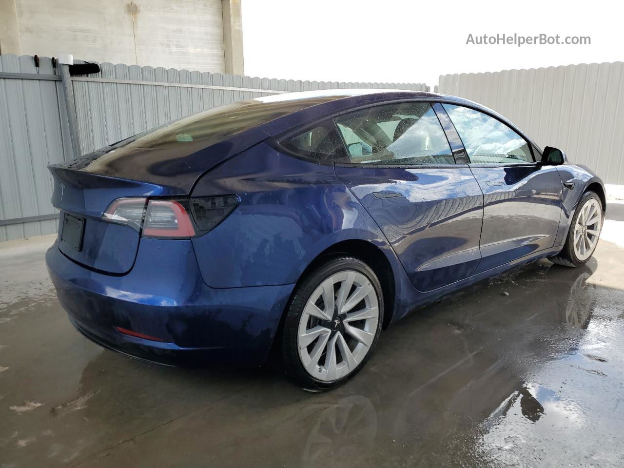 2022 Tesla Model 3  Blue vin: 5YJ3E1EAXNF369852