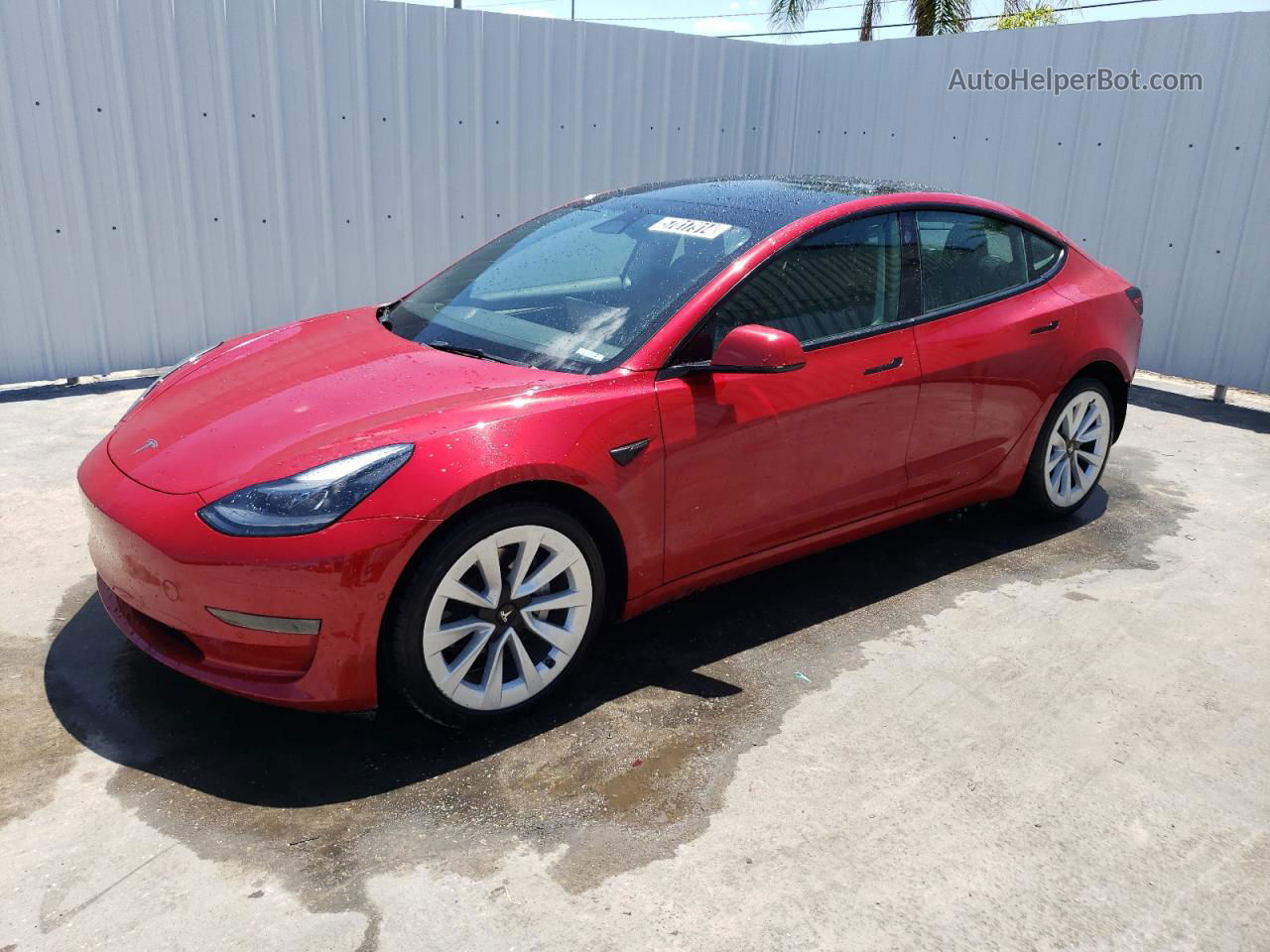 2022 Tesla Model 3  Red vin: 5YJ3E1EAXNF370094