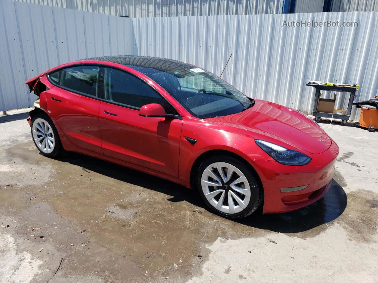 2022 Tesla Model 3  Red vin: 5YJ3E1EAXNF370094